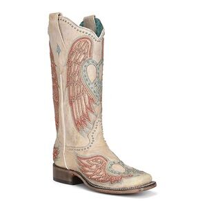 Women's Angel Wing Embroidered Boots